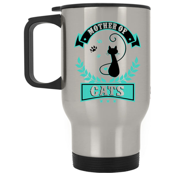 Funny Gift For My Daughter Travel Mug, Mother Of Cats Mug