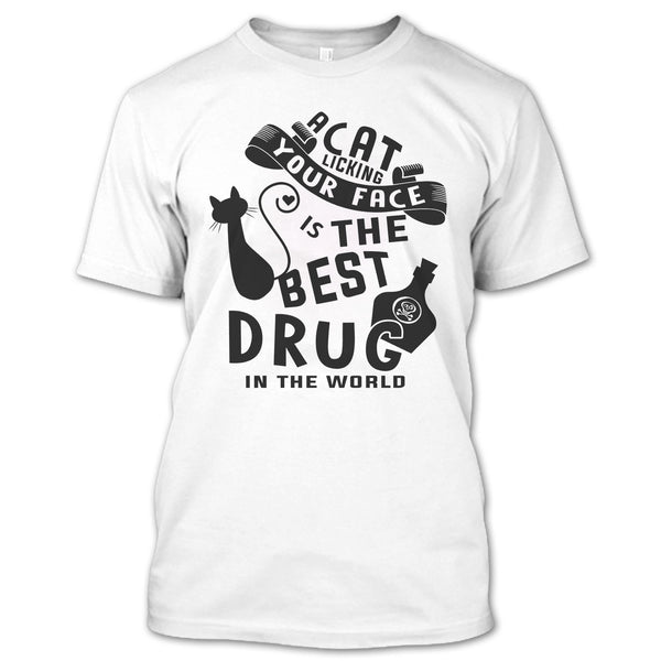 A black t-shirt with the shopify logo