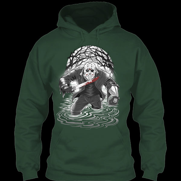 A black t-shirt with the shopify logo