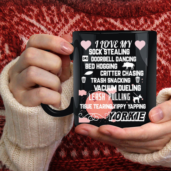 I Love My Yorkie Coffee Mug, Cute Gift For Yorkie Owner Coffee Cup