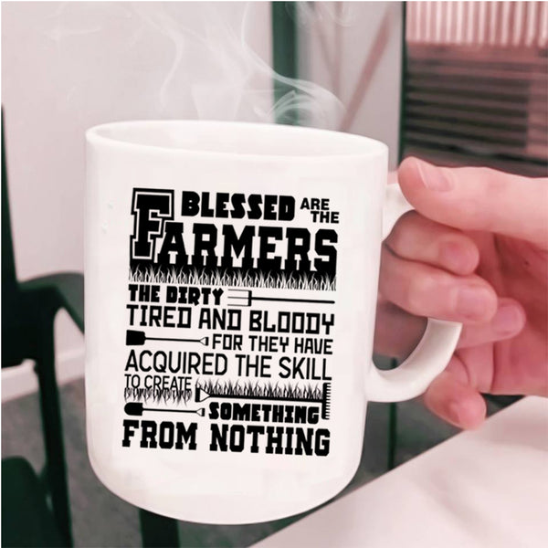 Awesome Farmer Coffee Mug, Blessed Are The Farmers Cup