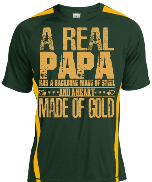 A Real Papa T Shirt, Backbone Made Of Steel T Shirt, Cool Shirt