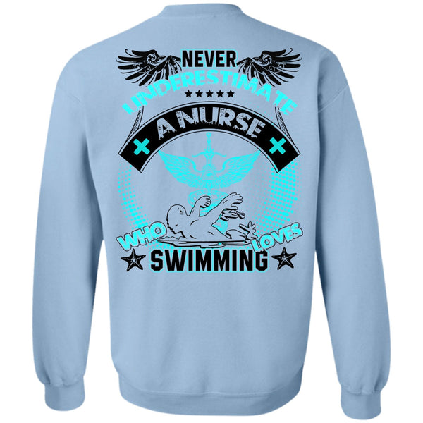 I Love Swimming T Shirt, Nurse Who Loves Swimming Sweatshirt