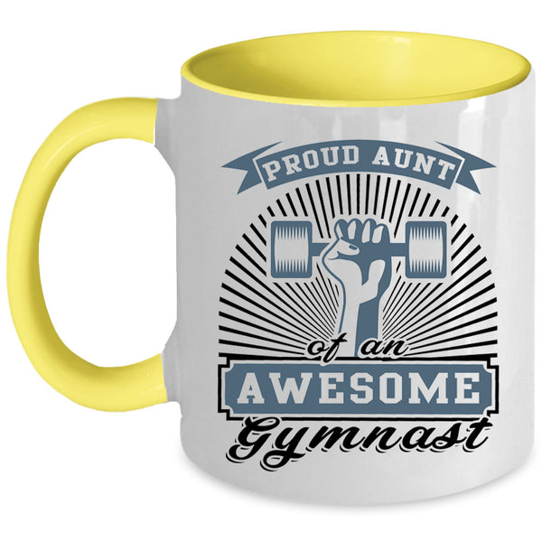 Awesome Gymnast Coffee Mug, Proud Aunt Of An Awesome Gymnast Accent Mug