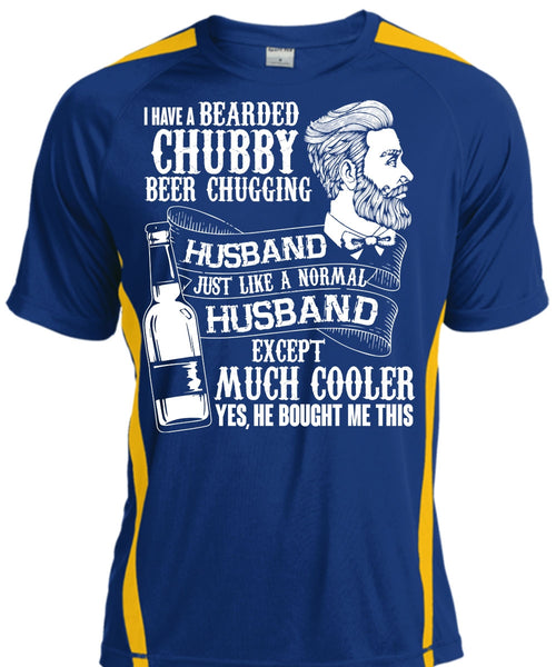 I Have A Bearded Chubby Beer Chugging Husband T Shirt, Being A Husband T Shirt, Cool Shirt