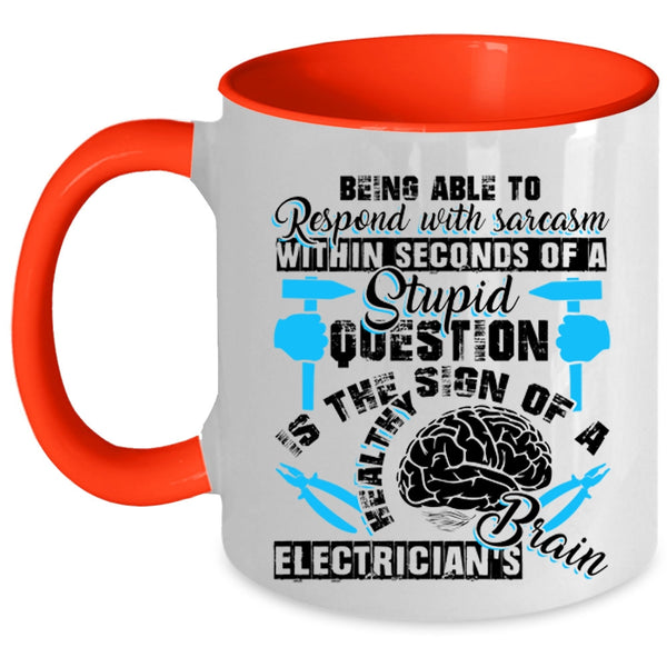 Funny Electricians Coffee Mug, Electrician'S Brain Accent Mug