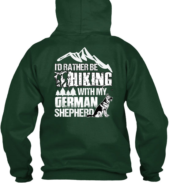 I'd Rather Be Hiking T Shirt, German Shepherd T Shirt