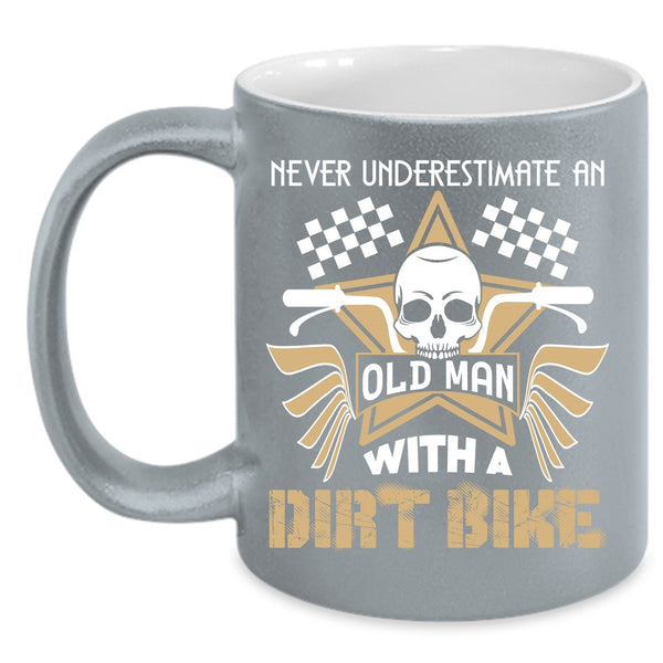 An Old Man With A Dirt Bike Coffee Mug, Awesome Grandpa Coffee Cup