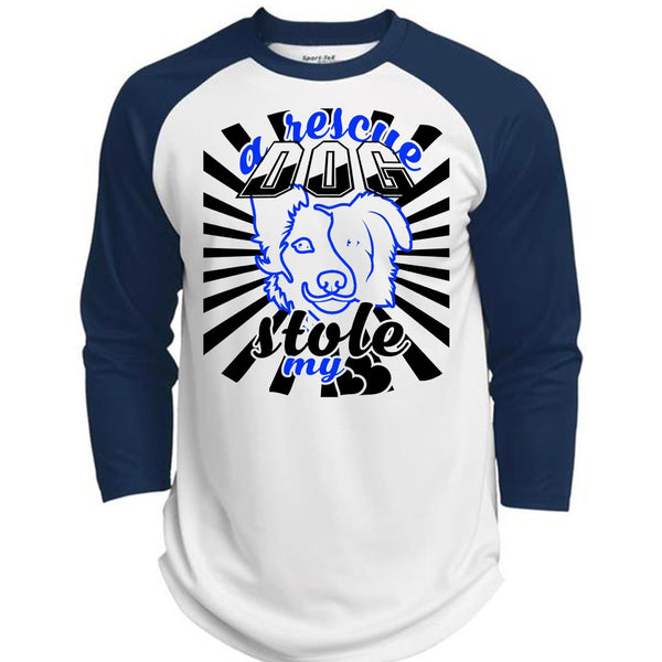 A Rescue Dog Stole My Heart T Shirt, My Life T Shirt, I Love Dog T Shirt  (Polyester Game Baseball Jersey)