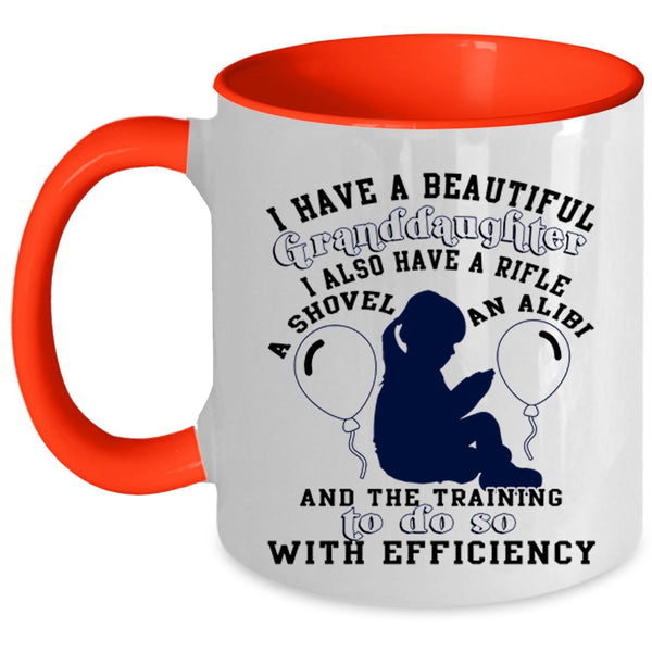 Cute Grandparent Coffee Mug, I Have A Beautiful Granddaughter Accent Mug