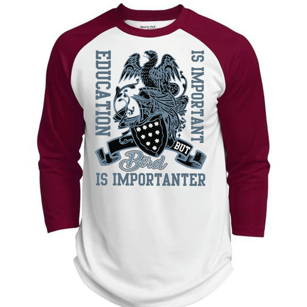 Education Is Important T Shirt, I Love Bird T Shirt, Awesome T-Shirts  (Polyester Game Baseball Jersey)