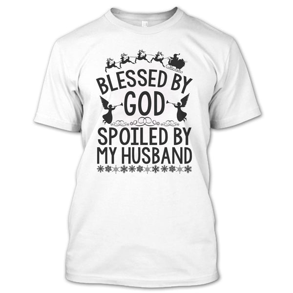 A black t-shirt with the shopify logo