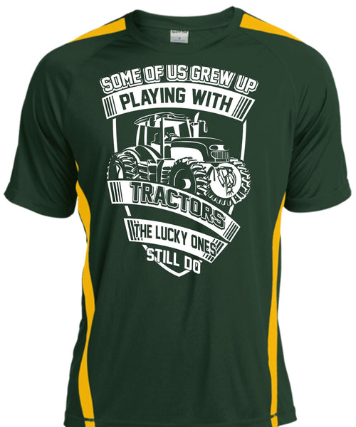Playing With Tractors T Shirt, Being A Trucker T Shirt, Cool Shirt