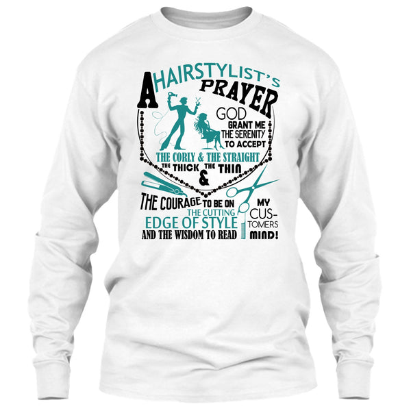 A Hair Stylist's Prayer T Shirt, Coolest Hair Stylist T Shirt