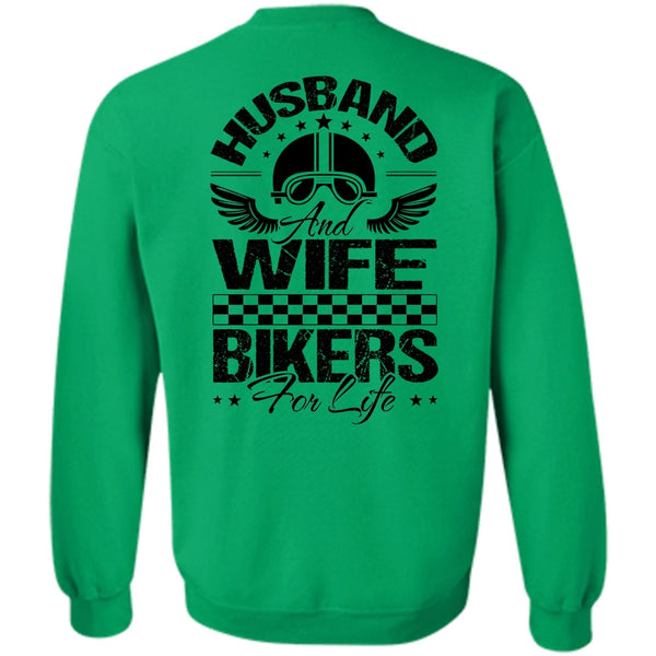 I Love Biker T Shirt, Husband And Wife Bikers For Life Sweatshirt