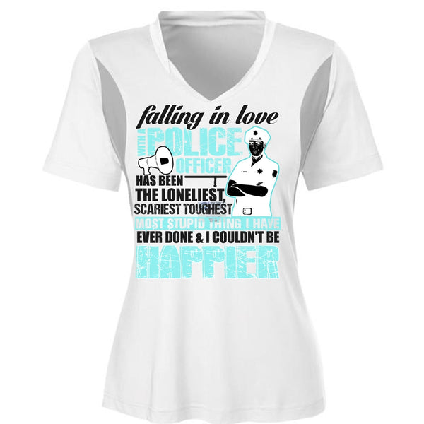 Falling In Love With A Police Officer T Shirt, I Love Police T Shirt, Awesome T-Shirts