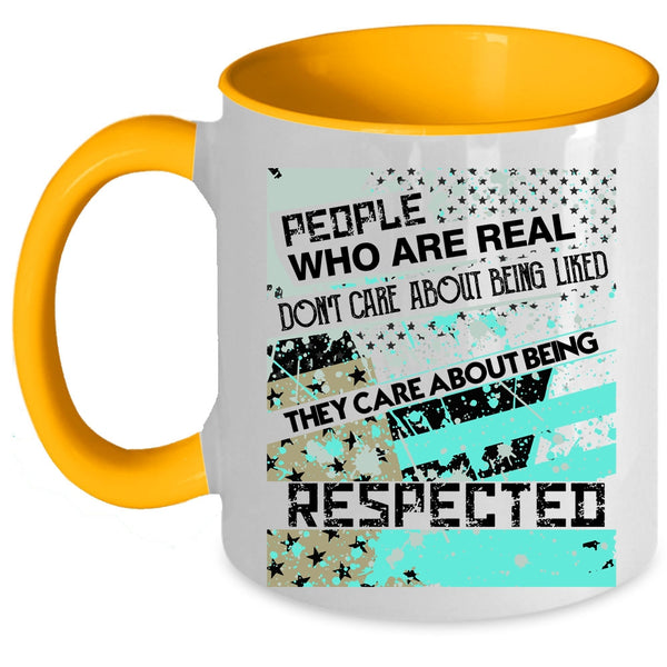 Awesome Veteran Coffee Mug, They Care About Being Respected Accent Mug
