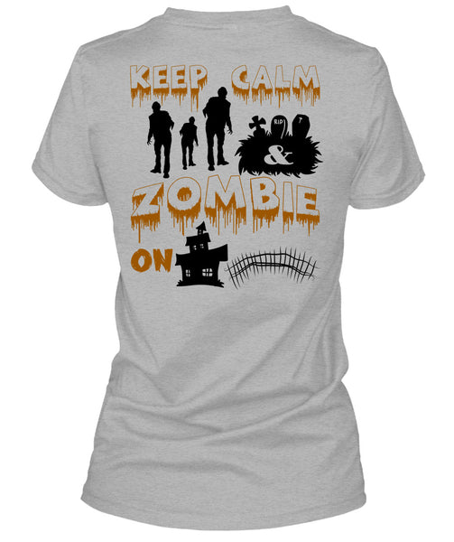 Keep Calm Zombie On T Shirt, Wait For Halloween T Shirt