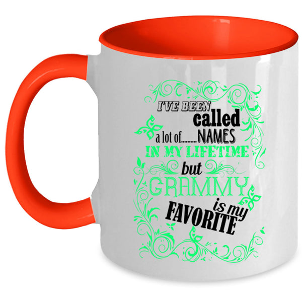 Cute Grandma Coffee Mug, Grammy Is My Favorite Name Accent Mug