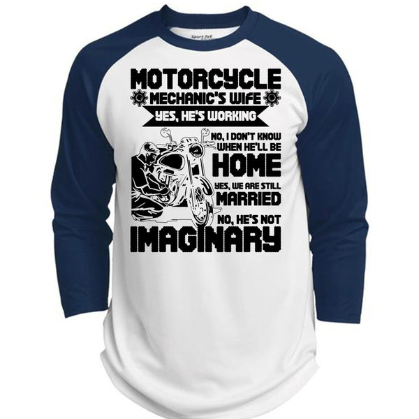 Motorcycle Mechanic's Wife T Shirt, I Love Mechanic T Shirt, Awesome T-Shirts  (Polyester Game Baseball Jersey)
