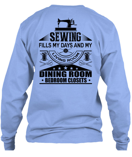 Sewing Fills My Days T Shirt, I Love Book T Shirt