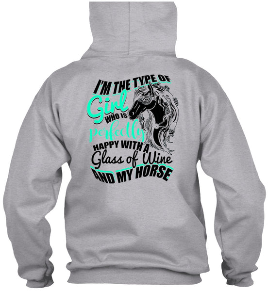 Glass Of Wine And My Horse T Shirt, I Love Horse T Shirt