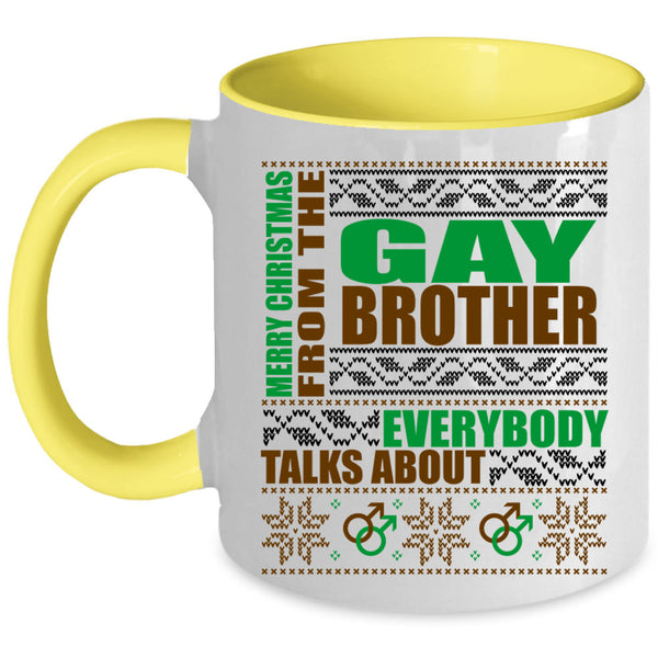 Cute Coffee Mug, Merry Christmas From The Gay Brother Accent Mug