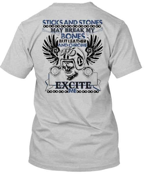 Sticks And Stones T Shirt, I Love Biker T Shirt