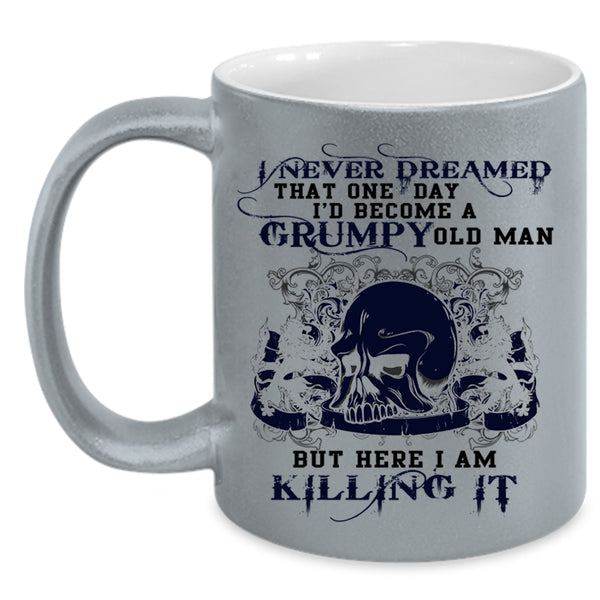 Grumpy Grandpa Coffee Mug, I'd Become A Grumpy Old Man Accent Mug