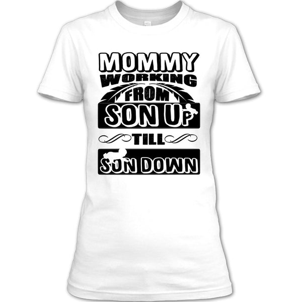 A black t-shirt with the shopify logo