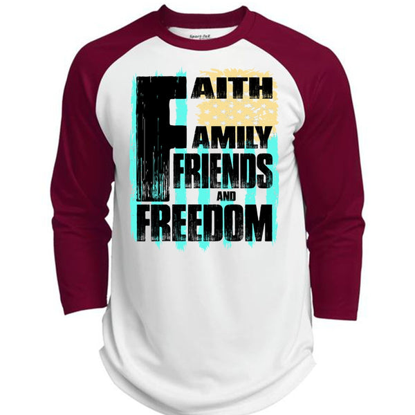 Faith Family Friends And Freedom T Shirt, I Love Veteran T Shirt, Awesome T-Shirts  (Polyester Game Baseball Jersey)