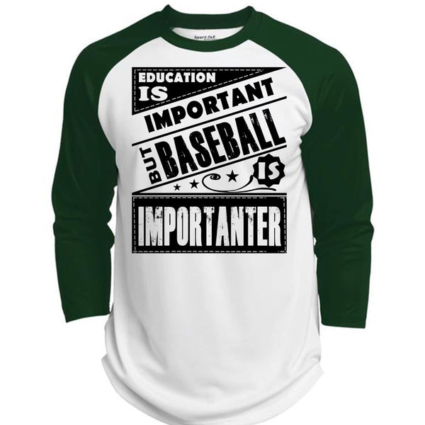 Education Is Important But Baseball Is Importanter T Shirt, Favorite T Shirt  (Polyester Game Baseball Jersey)