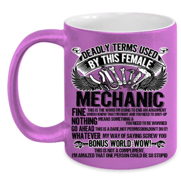 Cute Gift For Female Mechanic Coffee Mug, Female Mechanics Accent Mug