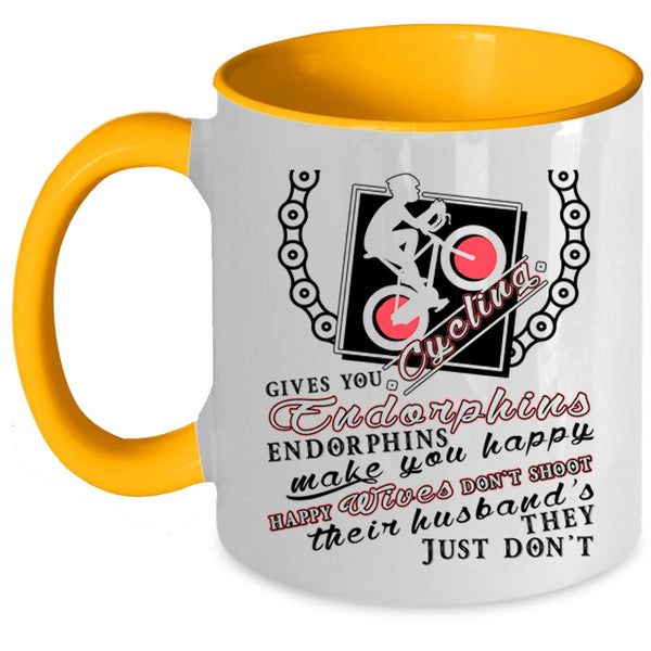 My Husband Coffee Mug, Cycling Accent Mug