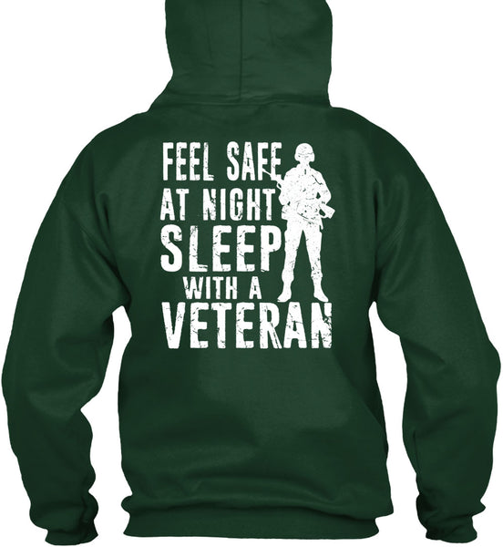 Feel Safe At Night Sleep With A Veteran T Shirt, I Love Veteran T Shirt