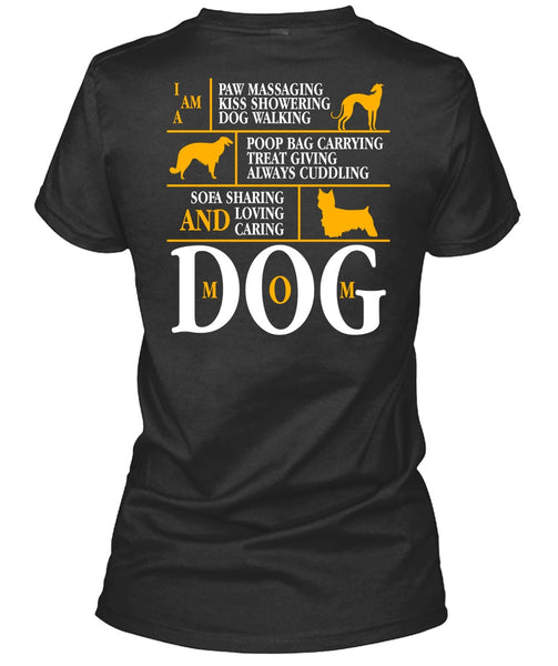 Loving Caring Dog Mom T Shirt, Kiss Showering Dog Walking T Shirt