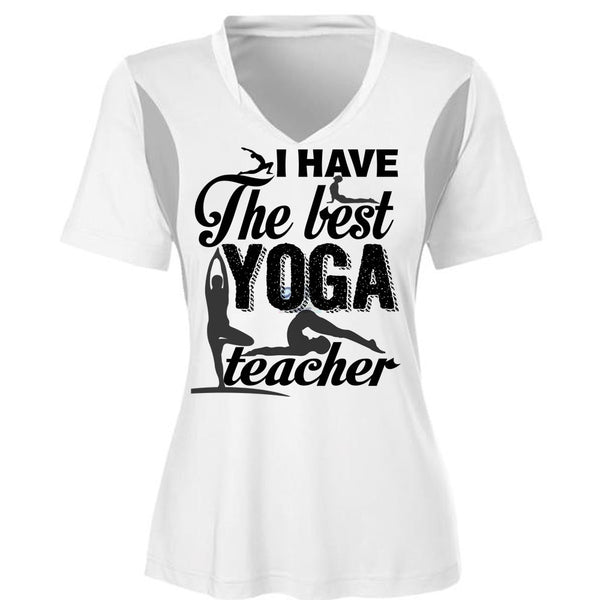 I Have The Best Yoga Teacher T Shirt, Being A Teacher T Shirt, Cool Shirt (Ladies LS Heather V-Neck)