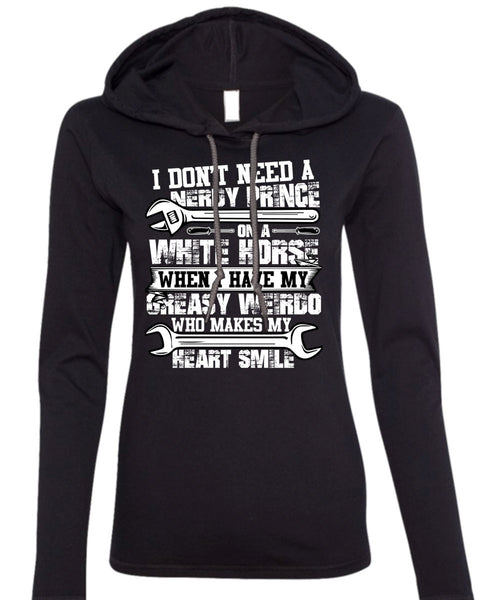 Makes My Heart Smile T Shirt, Being A Mechanic T Shirt (Anvil Ladies Ringspun Hooded)