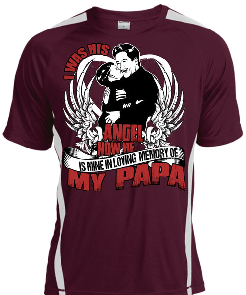 I Was His Angel Now T Shirt, Loving Memory Of My Papa T Shirt, Cool Shirt