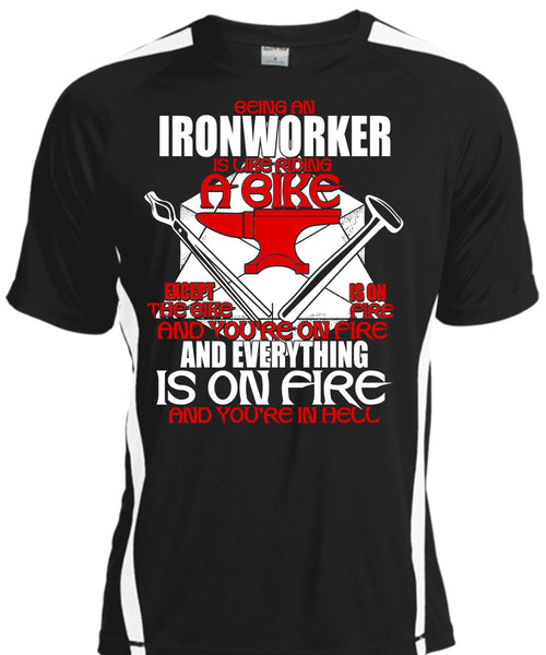 A black t-shirt with the shopify logo