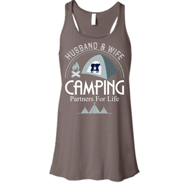 Husband & Wife T Shirt, Camping Partners For Life T Shirt, Cool T Shirt