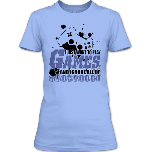 I Just Want To Play Games T Shirt, Coolest Gamer T Shirt
