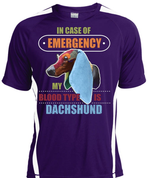 In Case Of Emergency My Blood Type Is Dachshund T Shirt, I Love My Dog T Shirt, Cool Shirt
