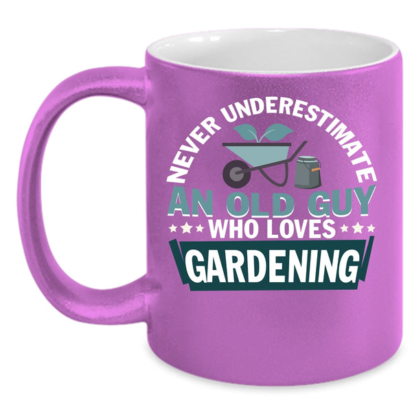 An Old Guy Loves Gardening Coffee Mug, Cute Grandpa Coffee Cup