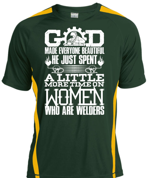 Women Who Are Welders T Shirt, God Made Everyone Beautiful T Shirt, Cool Shirt