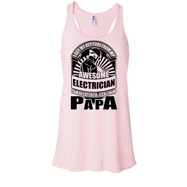 Awesome Electrician T Shirt, Coolest Electrician Papa Tank Top