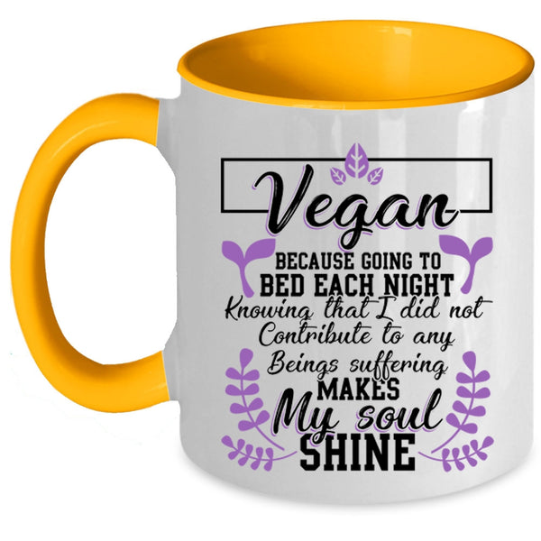 Cute Gift For Vegan Coffee Mug, Vegan Accent Mug