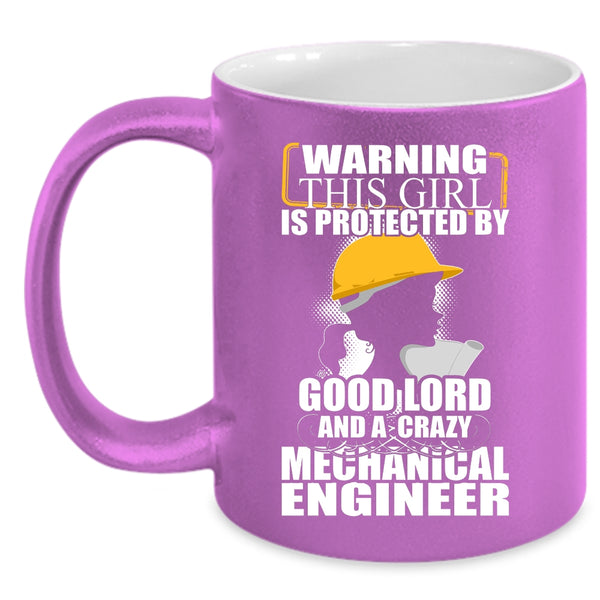 This Girl Is Protected By A Mechanical Engineer Coffee Mug, Couple Coffee Cup