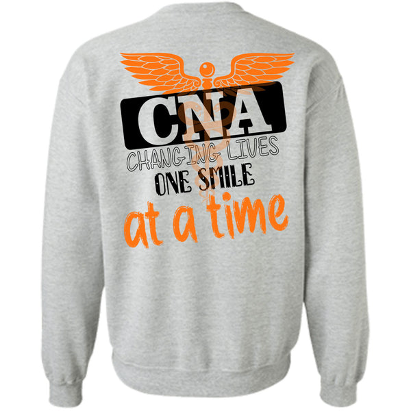 Being A Nurse T Shirt, CNA Changing Lives One Smile At A Time Sweatshirt