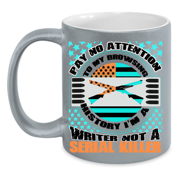 Cool American Flag Coffee Mug, I'm A Writer Accent Mug